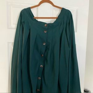 Button up Green Modcloth Skirt